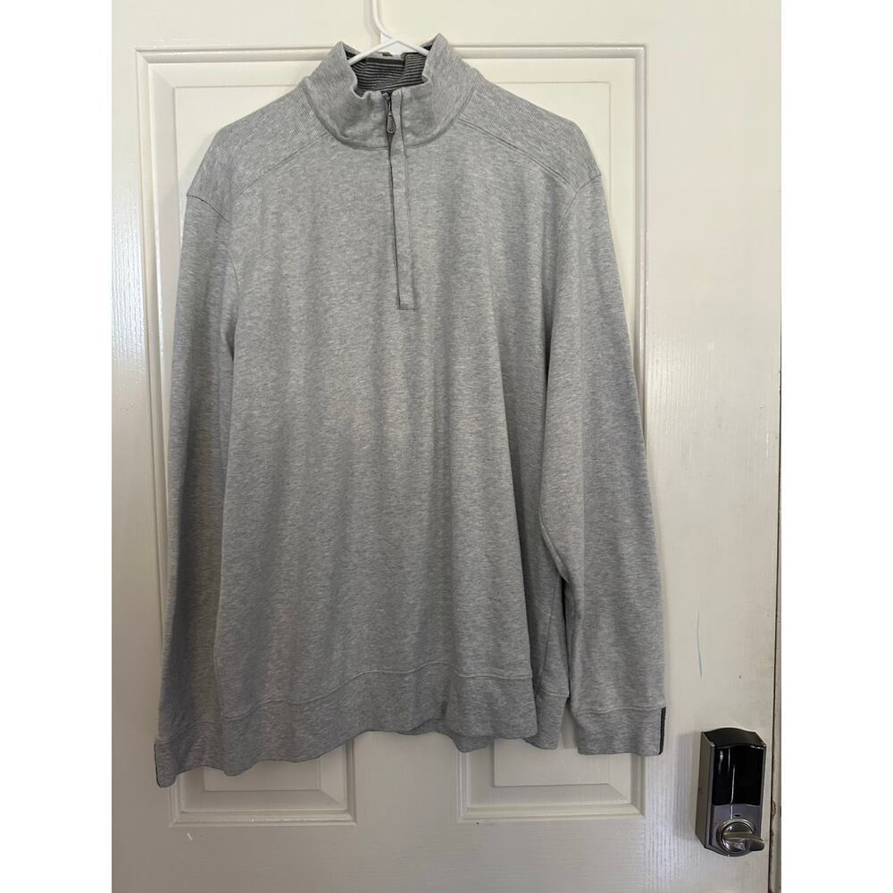 Bobby Jones Men's Gray 1/4 Zip Long Sleeve Pullover Sweater Size XL - Picture 3 of 7
